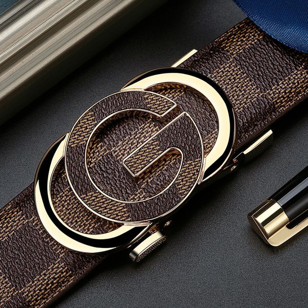 designer belt automatic buckle busins wear-ristant men's fashion layer cowhide personalized trend trouser, Black;brown
designer belt automatic buckle busins wear-ristant men's fashion layer cowhide personalized trend trouser, Black;brown
