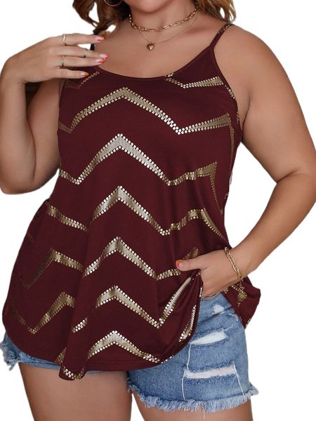 plus chevron print cami t2b5#, Black
plus chevron print cami t2b5#, Black