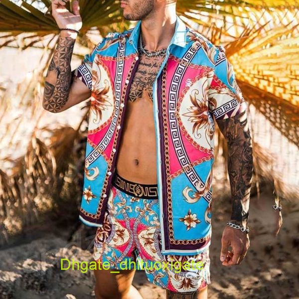 summer men's casual shirts luxury men tracksuits hawaiian sets printing short sleeve button shirt fashion beach shorts tees streetwear, White;black
summer men's casual shirts luxury men tracksuits hawaiian sets printing short sleeve button shirt fashion beach shorts tees streetwear, White;black