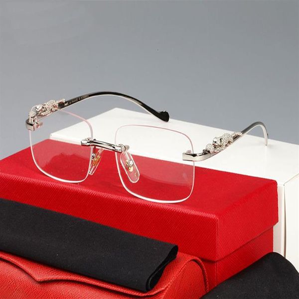 silver metal rimless sunglasses for mens women brand designer buffalo horn glasses brown black clear lens gafas lunettes281o, White;black
silver metal rimless sunglasses for mens women brand designer buffalo horn glasses brown black clear lens gafas lunettes281o, White;black