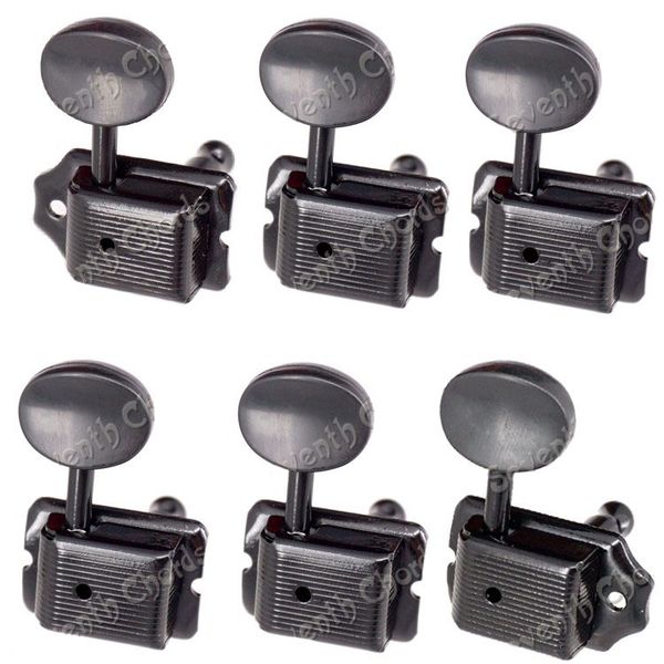 a set of 6r black retro style string tuning peg key tuners machine heads
a set of 6r black retro style string tuning peg key tuners machine heads