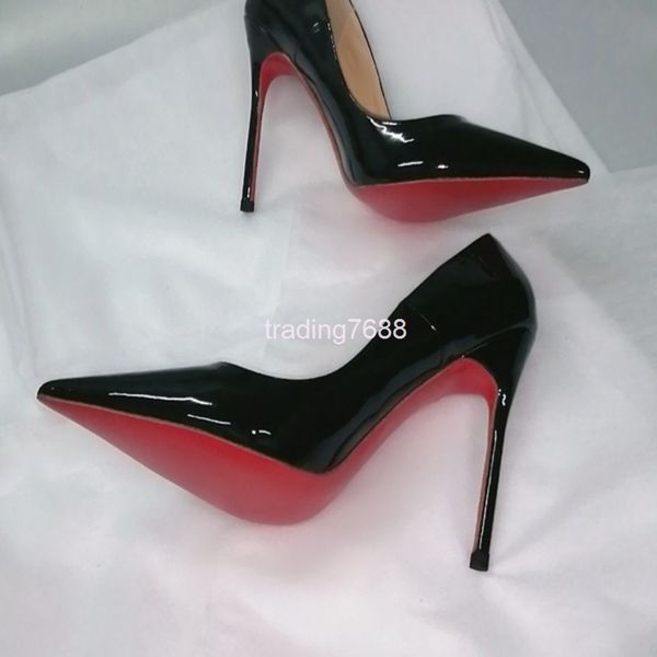 dress shoes black patent leather fashion high heels 12cm red sole single shoes pointed thin
dress shoes black patent leather fashion high heels 12cm red sole single shoes pointed thin