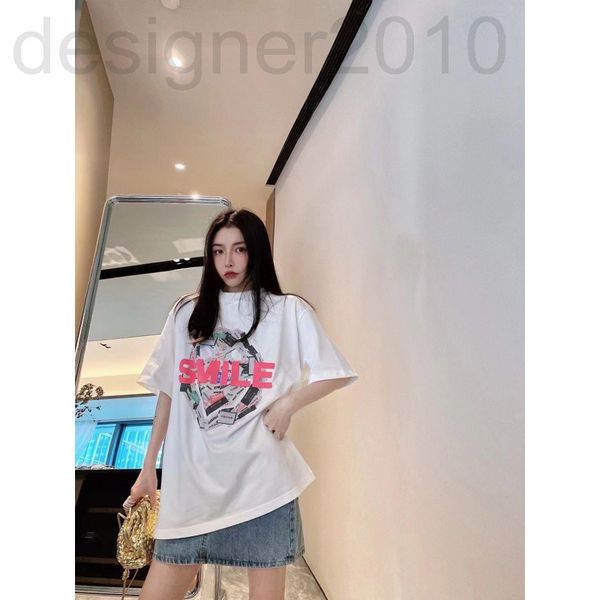 women's t-shirt designer chaopai 22 early spring new niche design letter label printed short sleeve t-shirt for women loose and versati, White
women's t-shirt designer chaopai 22 early spring new niche design letter label printed short sleeve t-shirt for women loose and versati, White