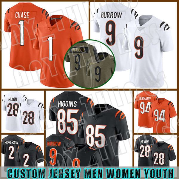 9 joe burrow 1 ja'marr chase 85 tee higgins football jersey jessie bates iii joe mixon evan mcpherson daxton hill bengals logan wilson, Black;red
9 joe burrow 1 ja'marr chase 85 tee higgins football jersey jessie bates iii joe mixon evan mcpherson daxton hill bengals logan wilson, Black;red