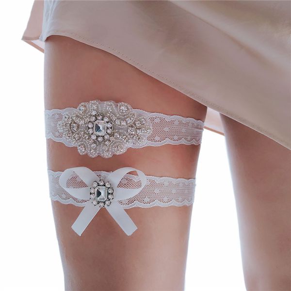 2pcs crystal beading bridal wedding garters lady women thigh leg garter ring wedding belts party accessory, White
2pcs crystal beading bridal wedding garters lady women thigh leg garter ring wedding belts party accessory, White