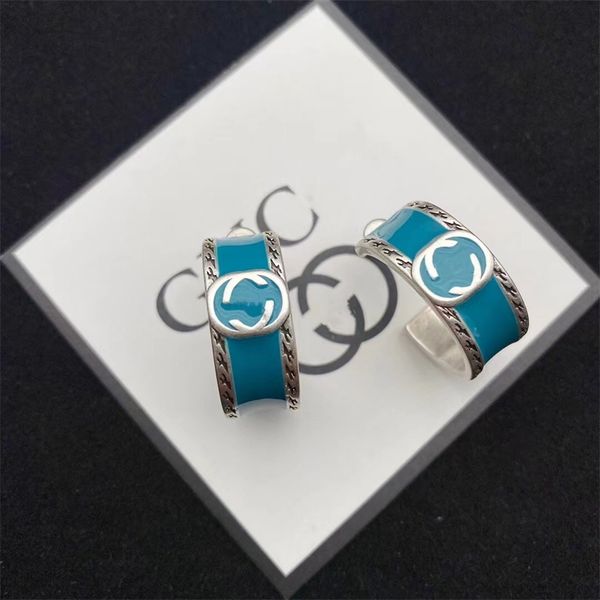 designer jewelry online new letter blue enamel glue dropping net red same s925 earrings, Golden
designer jewelry online new letter blue enamel glue dropping net red same s925 earrings, Golden