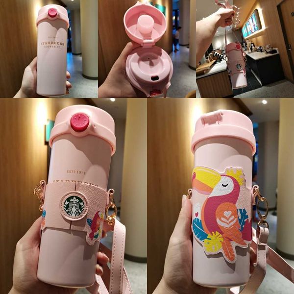 starbucks limited water cup colorful jungle stainless steel traveling lovely pink thermos with strap cover
starbucks limited water cup colorful jungle stainless steel traveling lovely pink thermos with strap cover