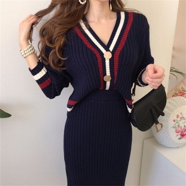 fall winter womens elegant stripe splice korean chic v neck knitted cardigan high waist midi bodycon skirt 2 piece set suit 220817, White
fall winter womens elegant stripe splice korean chic v neck knitted cardigan high waist midi bodycon skirt 2 piece set suit 220817, White