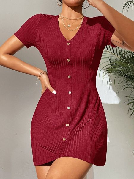 petite rib-knit fake buttons dress v39f#, Black;gray
petite rib-knit fake buttons dress v39f#, Black;gray