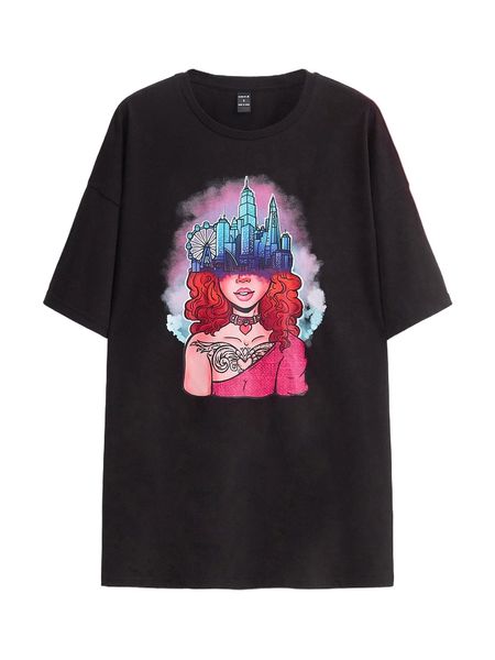 x jadeknightsparrow skyscrapers & figure graphic drop shoulder tee u4td#, White
x jadeknightsparrow skyscrapers & figure graphic drop shoulder tee u4td#, White