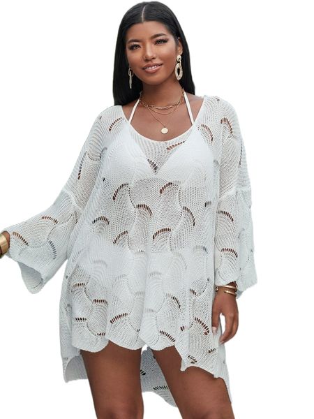 plus knitted cover up c56p#, Black 
plus knitted cover up c56p#, Black