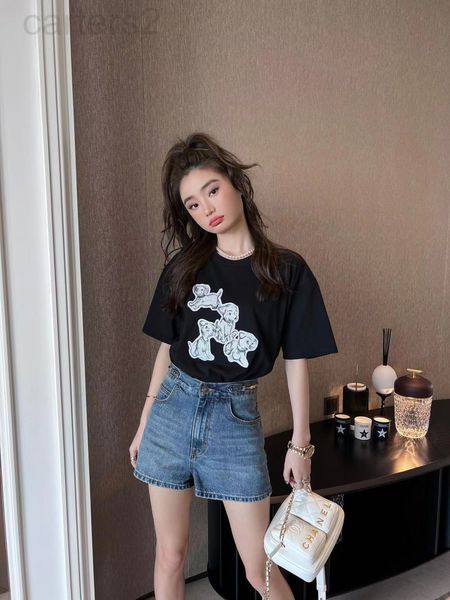 women's t-shirt designer 22 diamond studded printing dog short sleeve women's design sense of minority fashion white cotton versat
women's t-shirt designer 22 diamond studded printing dog short sleeve women's design sense of minority fashion white cotton versat