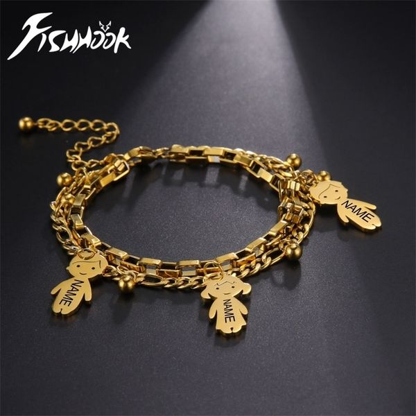 fishhook personalized bracelet name boy girl kid child family luxury custom gift for women stainless steel gold color jewelry 220718, Black
fishhook personalized bracelet name boy girl kid child family luxury custom gift for women stainless steel gold color jewelry 220718, Black