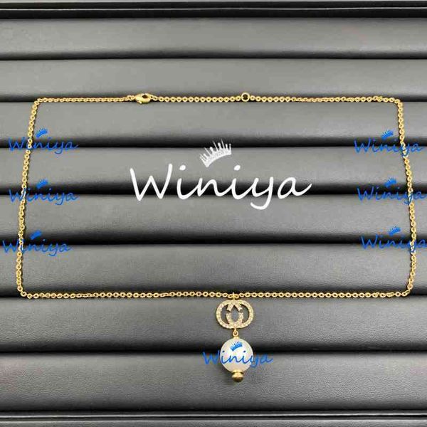 ancient new letter diamond inlaid pearl simple pendant fashion personality versatile necklace, Silver
ancient new letter diamond inlaid pearl simple pendant fashion personality versatile necklace, Silver