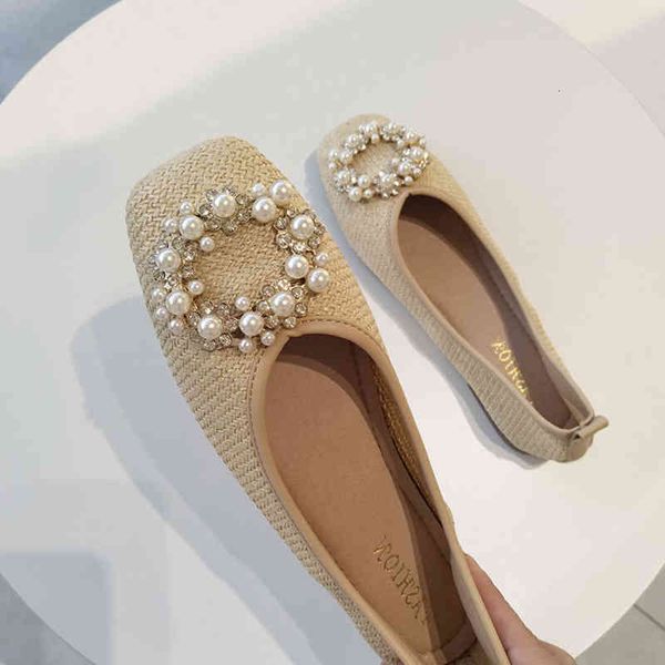 shoes dress designer luxury summer flat bottom square head single shoes women's shallow mouth heel soft pearl grandma breathable wind s, Black
shoes dress designer luxury summer flat bottom square head single shoes women's shallow mouth heel soft pearl grandma breathable wind s, Black