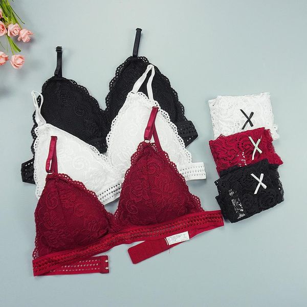 lingerie set bra and panties lace underwear transparent hollow out briefs push-up beauty back brassiere intimates, Red;black
lingerie set bra and panties lace underwear transparent hollow out briefs push-up beauty back brassiere intimates, Red;black