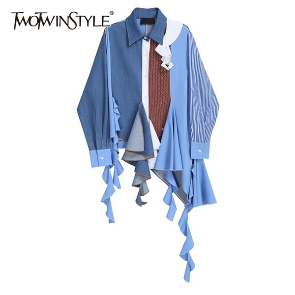 patchwork striped vintage print shirt for women lapel collar ruched tassel korean spring shirts emale fashion 210423, White
patchwork striped vintage print shirt for women lapel collar ruched tassel korean spring shirts emale fashion 210423, White