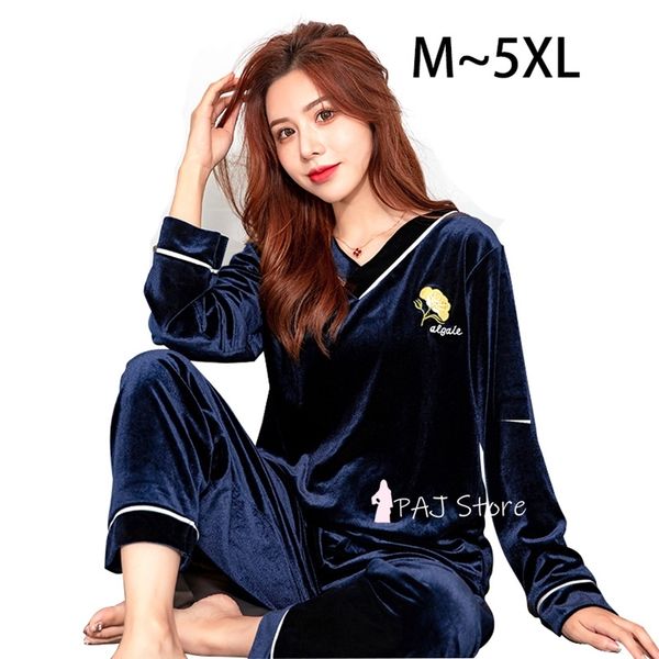 woman winter velvet pajamas 5xl large home clothes underwear bride sleepwear pullover lady adults pink stitch pijama mujer 220329, Black;red
woman winter velvet pajamas 5xl large home clothes underwear bride sleepwear pullover lady adults pink stitch pijama mujer 220329, Black;red