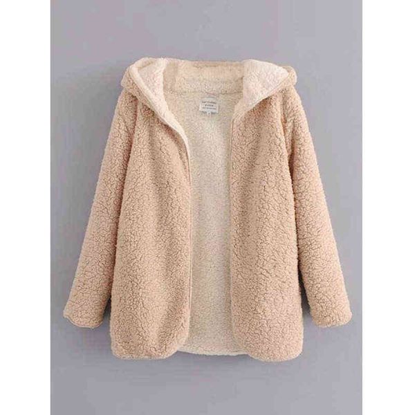 winter new hooded jacket lamb wool warm simple and comfortable jacket women l220714, Black;brown
winter new hooded jacket lamb wool warm simple and comfortable jacket women l220714, Black;brown