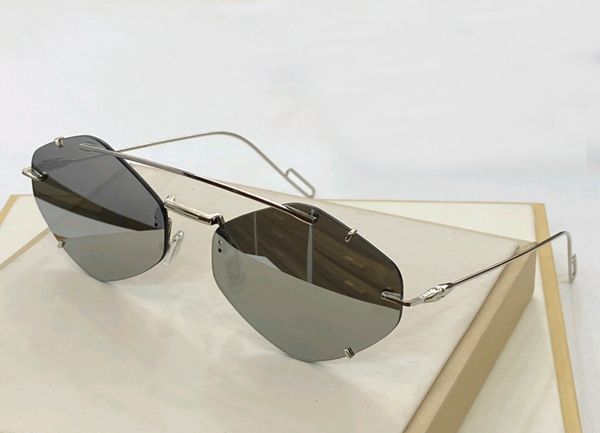 silver mirror sunglasses irregular rimless glasses metal frame sun shades with box, White;black
silver mirror sunglasses irregular rimless glasses metal frame sun shades with box, White;black
