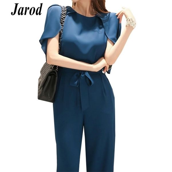 jumpsuit women oneck summer office work wear female long elegant s rompers 210526, Black;white
jumpsuit women oneck summer office work wear female long elegant s rompers 210526, Black;white