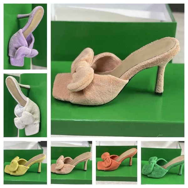 2022 designer fashion small heel with bow solid color sandals slippers waiting for shoe box, Black
2022 designer fashion small heel with bow solid color sandals slippers waiting for shoe box, Black