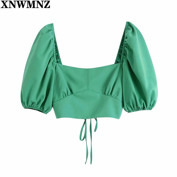 xnwmnz women vintage square collar green short smock blouse female puff sleeve slim shirts chic backless blusas crop 210513, White
xnwmnz women vintage square collar green short smock blouse female puff sleeve slim shirts chic backless blusas crop 210513, White