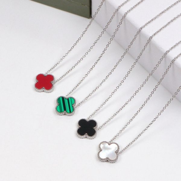 womens luxury designer necklace fashion flowers four-leaf clover pendant necklace 14k gold necklaces jewelry, Silver
womens luxury designer necklace fashion flowers four-leaf clover pendant necklace 14k gold necklaces jewelry, Silver