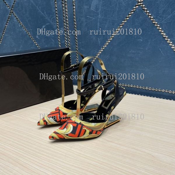 women's sandals co designer shoes fashion color printing pointed leather metal highs heels 9cm luxury runway party wedding shoes size 3, Black
women's sandals co designer shoes fashion color printing pointed leather metal highs heels 9cm luxury runway party wedding shoes size 3, Black