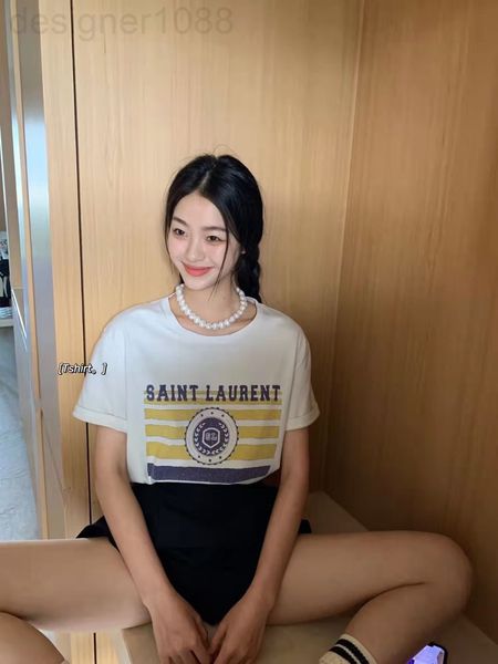 women's t-shirt designer 22 spring and summer new small crowd old film paris badge classic fried color short sleeved t-shirt s1x4, White
women's t-shirt designer 22 spring and summer new small crowd old film paris badge classic fried color short sleeved t-shirt s1x4, White
