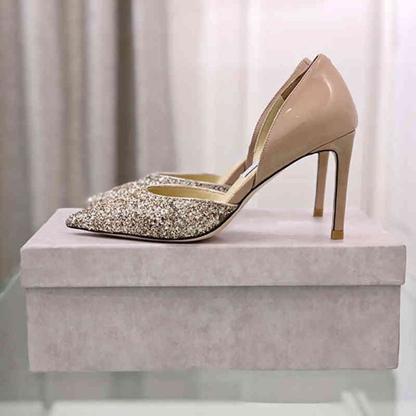 sandals designer shoes women high heels elegant sequins pointed stiletto pumps hollow out shallow mouth wedding shoes 220331, Black
sandals designer shoes women high heels elegant sequins pointed stiletto pumps hollow out shallow mouth wedding shoes 220331, Black