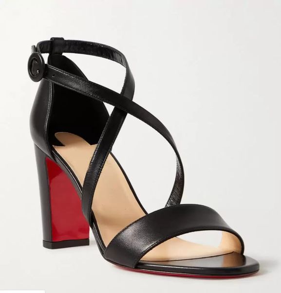 elegant summer sandals women's red bottom shoes high heeled chunky heels reds sole loubi-bee dress party perfect cross sandalias nude b, Black
elegant summer sandals women's red bottom shoes high heeled chunky heels reds sole loubi-bee dress party perfect cross sandalias nude b, Black