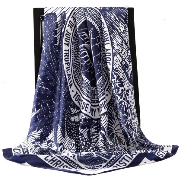 90 90cm fashion shawl scarves women floral print satin silk hijab female square kerchief head ladies bandanna muffler foulard, Blue;gray
90 90cm fashion shawl scarves women floral print satin silk hijab female square kerchief head ladies bandanna muffler foulard, Blue;gray