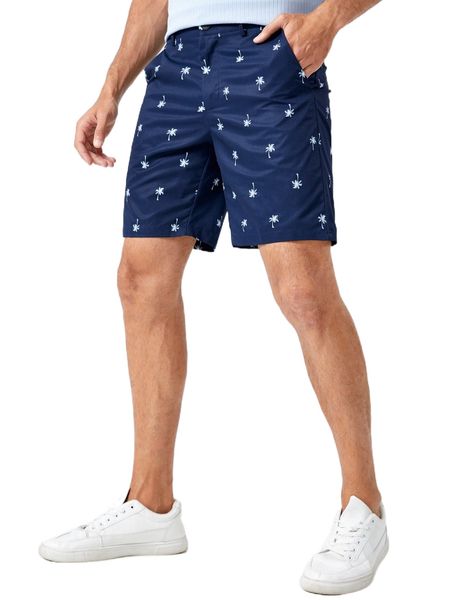 men coconut tree print shorts h54t#, White;black