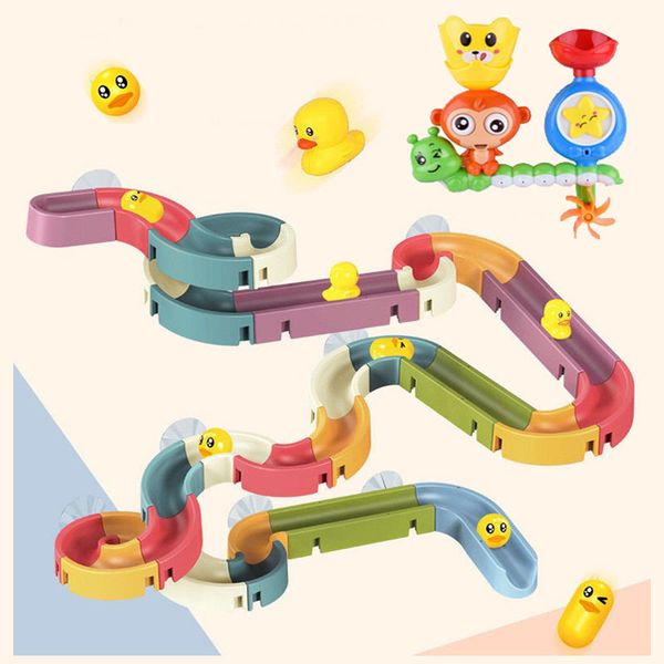 baby bathroom toys duck diy track tub kids play water games tool ing shower wall suction set toy for children 220315
baby bathroom toys duck diy track tub kids play water games tool ing shower wall suction set toy for children 220315