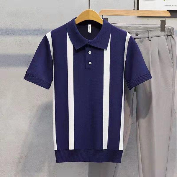men's polos summer fashion men ice silk thin knitted sweater shirt vintage casual korea luxury stripe man short sleeve tshirts en', White;black
men's polos summer fashion men ice silk thin knitted sweater shirt vintage casual korea luxury stripe man short sleeve tshirts en', White;black