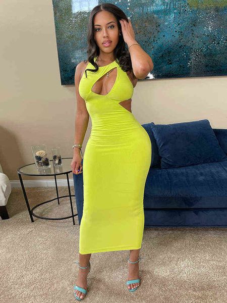 hollow front sleeveless skinny mid calf dress summer clothing for women crewneck backless long party dresses black white yellow
hollow front sleeveless skinny mid calf dress summer clothing for women crewneck backless long party dresses black white yellow