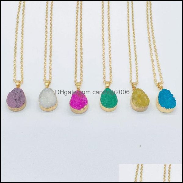 pendant necklaces pendants jewelry natural quartz crystal stone gold plated irregar colorf chain dru dhyv6, Silver
pendant necklaces pendants jewelry natural quartz crystal stone gold plated irregar colorf chain dru dhyv6, Silver