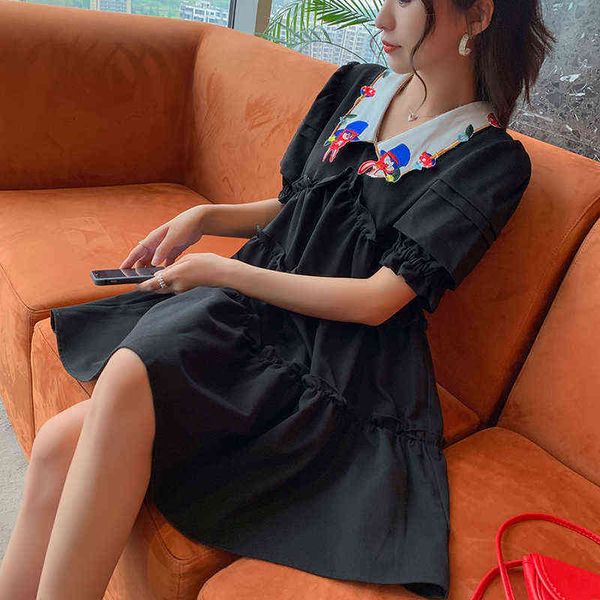 maternity summer dress black ruffles patchwork fashion embroidery turndown collar pregnant woman aline dress pregnancy dresses j220628, White
maternity summer dress black ruffles patchwork fashion embroidery turndown collar pregnant woman aline dress pregnancy dresses j220628, White