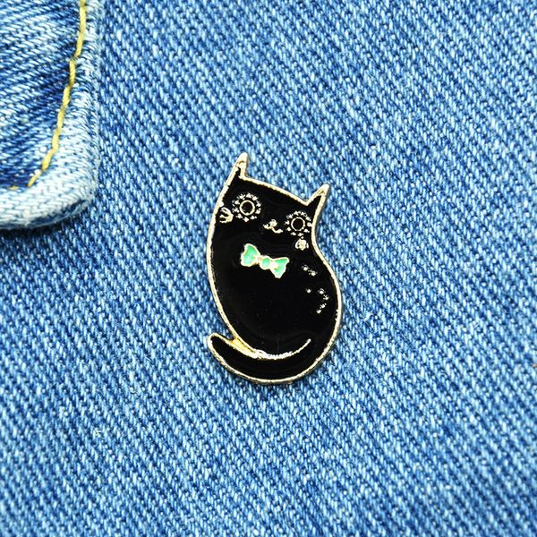 fashionable new simple black cute kitten cartoon alloy enamel brooch personalized versatile student backpack jewelry, Blue
fashionable new simple black cute kitten cartoon alloy enamel brooch personalized versatile student backpack jewelry, Blue