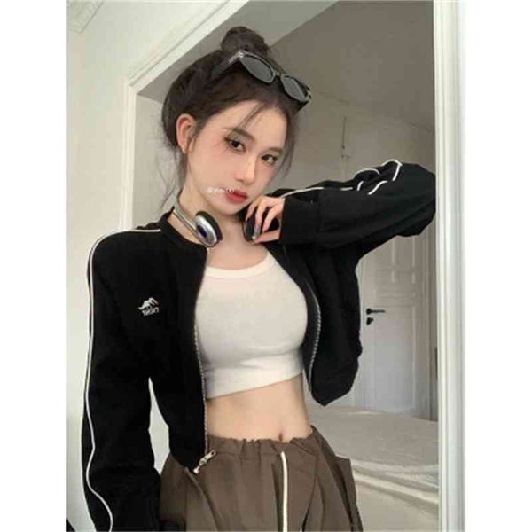 women's hoodies sweatshirts front shoulder short coat women slim casual stand collar autumn zipper cardigan sunscreen shirt 71m6, Black
women's hoodies sweatshirts front shoulder short coat women slim casual stand collar autumn zipper cardigan sunscreen shirt 71m6, Black