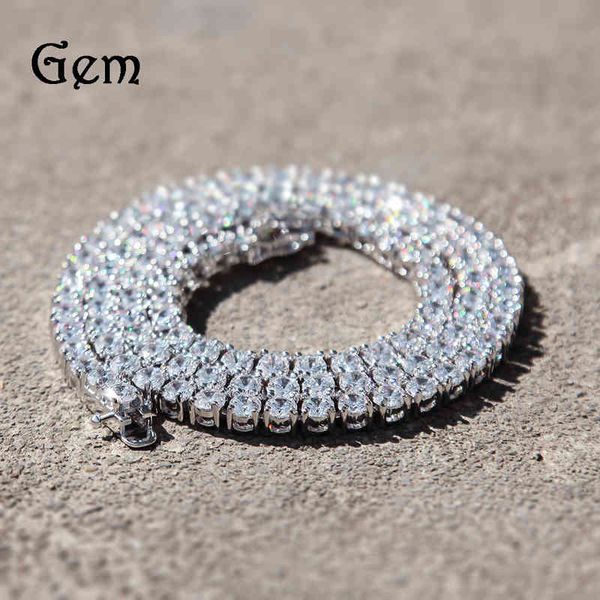 hip hop copper zircon row necklace ins multi specification tennis chain, Silver
hip hop copper zircon row necklace ins multi specification tennis chain, Silver