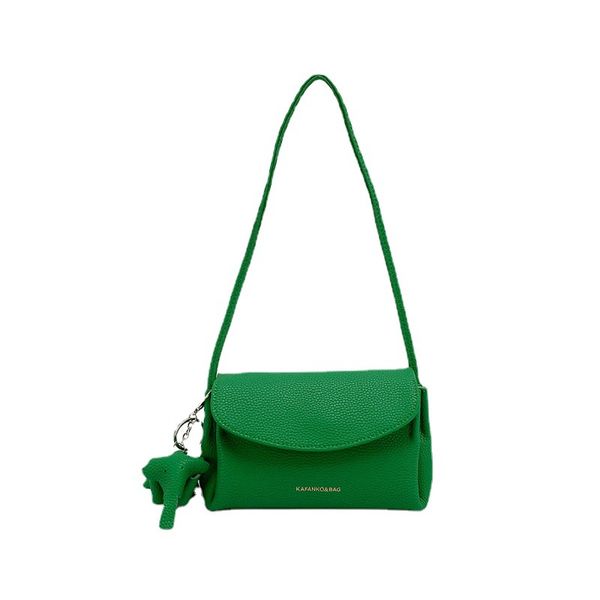 advanced texture joker bag 4 colors real leather axillary bag with little pendant
advanced texture joker bag 4 colors real leather axillary bag with little pendant