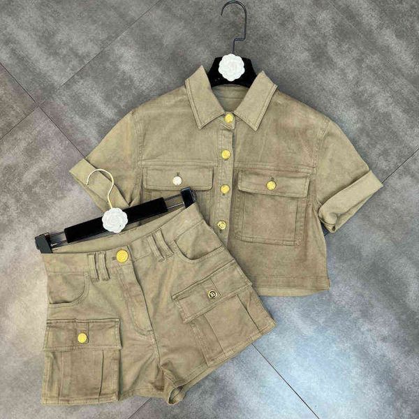 premium summer arrival collection short sleeve army green jacket high waist shorts two piece set women outfits, White
premium summer arrival collection short sleeve army green jacket high waist shorts two piece set women outfits, White