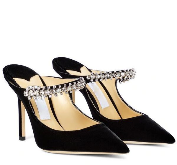 quality london bing velvet mules sandals crystal strap stiletto heel wedding dress bridal women pointed toe ankle stra jimmys choos prg, Black
quality london bing velvet mules sandals crystal strap stiletto heel wedding dress bridal women pointed toe ankle stra jimmys choos prg, Black