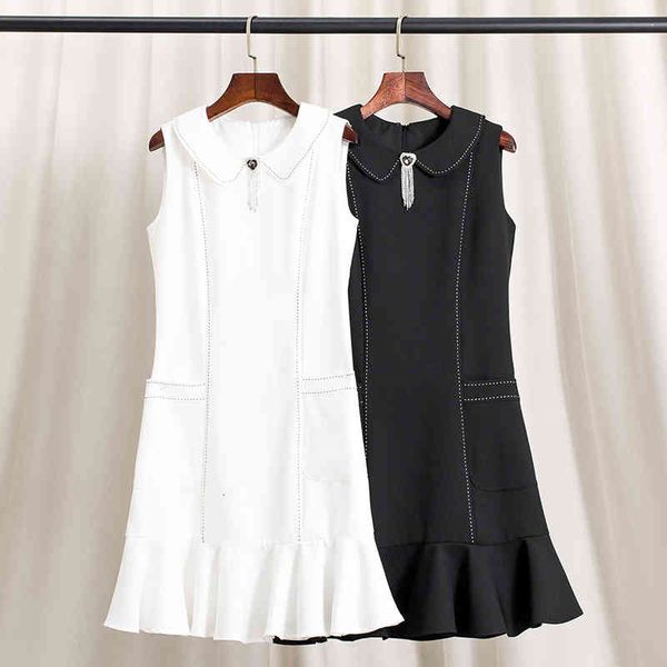casual dresses white small fragrant wind japanese doll neck dress women's summer sleeveless fishtail vest skirt pocket short, Black;gray
casual dresses white small fragrant wind japanese doll neck dress women's summer sleeveless fishtail vest skirt pocket short, Black;gray