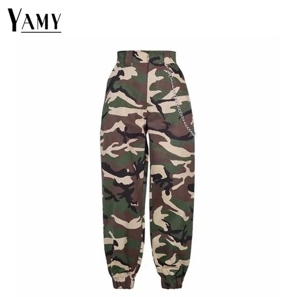 high waist cargo pant camouflage sweatpants joggers chain camo pants girls cargo trousers with chain streetwear y200113, Black;white
high waist cargo pant camouflage sweatpants joggers chain camo pants girls cargo trousers with chain streetwear y200113, Black;white
