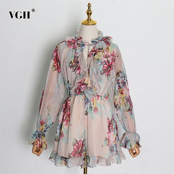 vgh print playsuit female lace up v neck flare sleeve tunic high waist tunic ruffles mini jumpsuit women 2020 fashion clothes t200704, Black;white
vgh print playsuit female lace up v neck flare sleeve tunic high waist tunic ruffles mini jumpsuit women 2020 fashion clothes t200704, Black;white