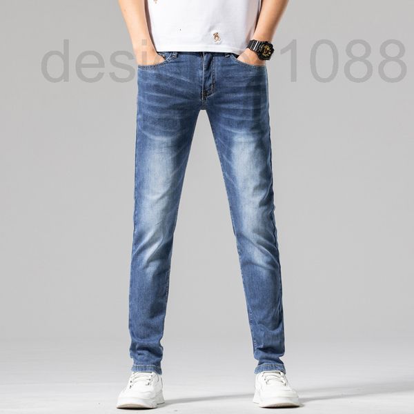 men's jeans designer men's summer thin elastic slim fit small straight tube high-end fashion brand leisure long pants z0au, Blue
men's jeans designer men's summer thin elastic slim fit small straight tube high-end fashion brand leisure long pants z0au, Blue