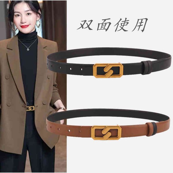 belts double sided leather belt women's with skirt sweater trousers windbreaker decorative thin fashion versatile dual-purpose gars, Black;brown
belts double sided leather belt women's with skirt sweater trousers windbreaker decorative thin fashion versatile dual-purpose gars, Black;brown